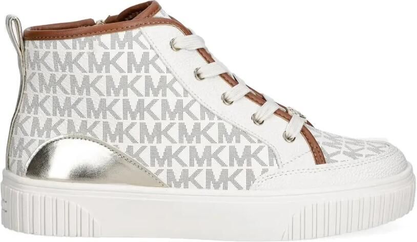Michael Kors Kids Shea Split logo-print high-top sneakers Beige - Foto 2