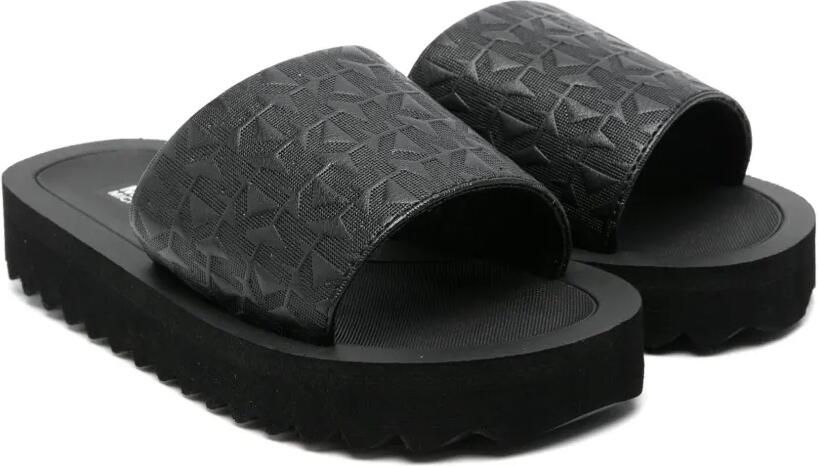 Michael Kors Kids Slippers met logo-reliëf Zwart
