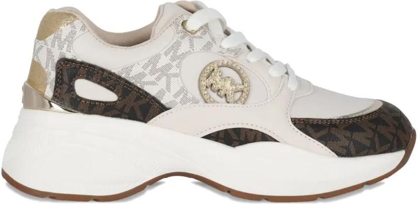 Michael Kors Kids Sneakers met logoplakkaat Beige - Foto 4
