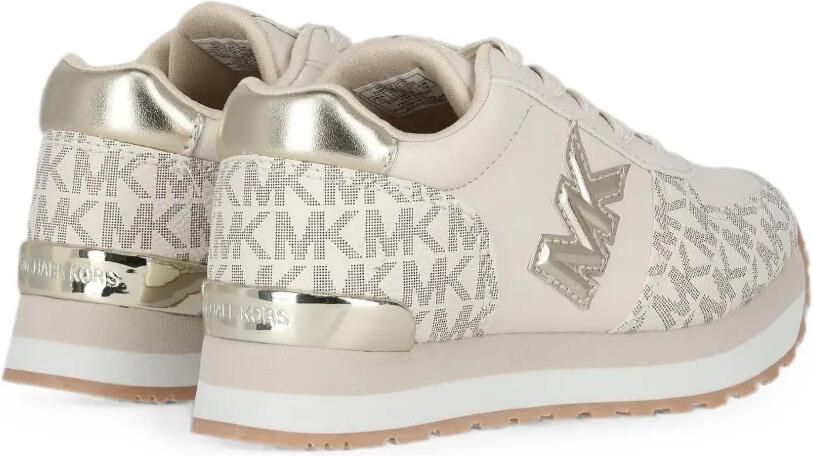 Michael Kors Kids Sneakers met logoplakkaat en monogram Beige - Foto 3