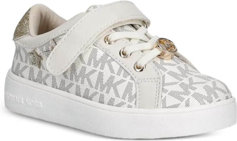 Michael Kors Kids Sneakers met monogram-print en glitters Wit - Foto 2