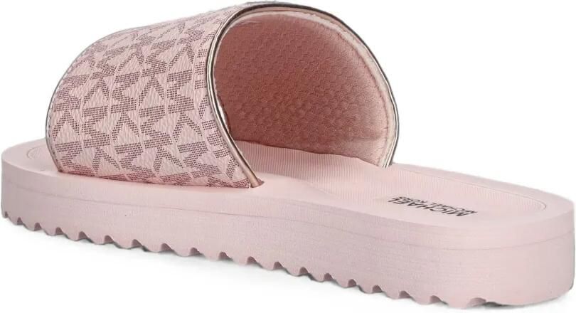 Michael Kors Kids Teagan Merrick 2 monogram-print slides Roze - Foto 2