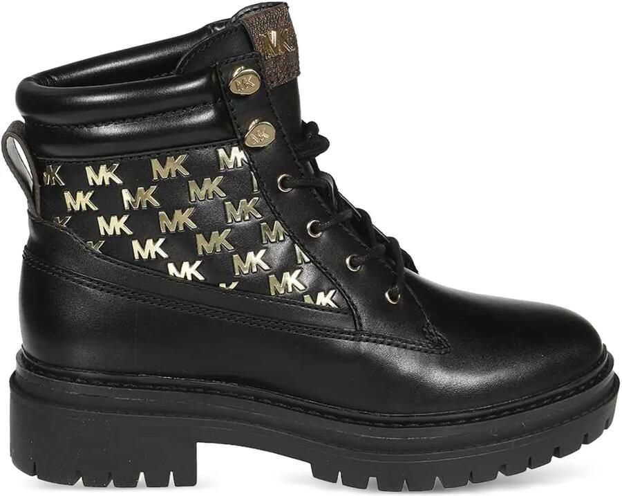 Michael Kors Leren enkellaarzen Zwart