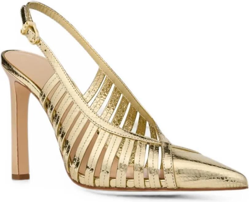 Michael Kors Leren gekooide sandalen Goud - Foto 2