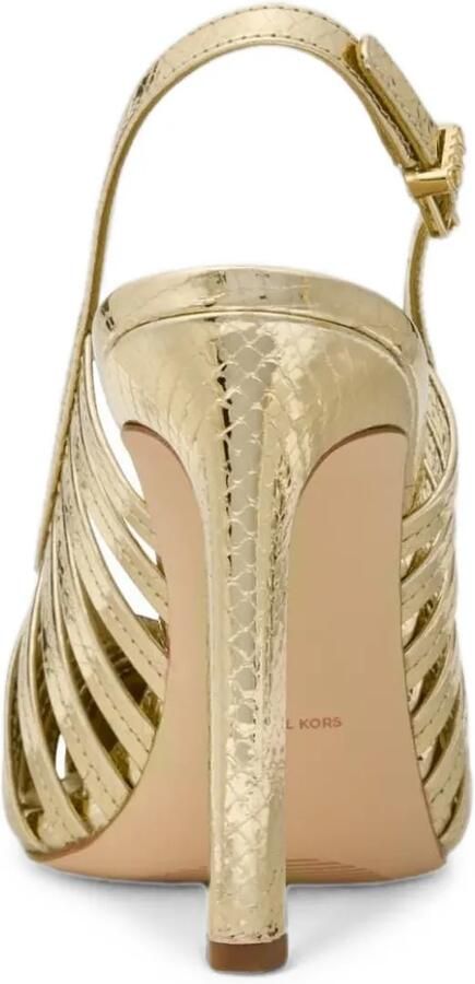 Michael Kors Leren gekooide sandalen Goud - Foto 4