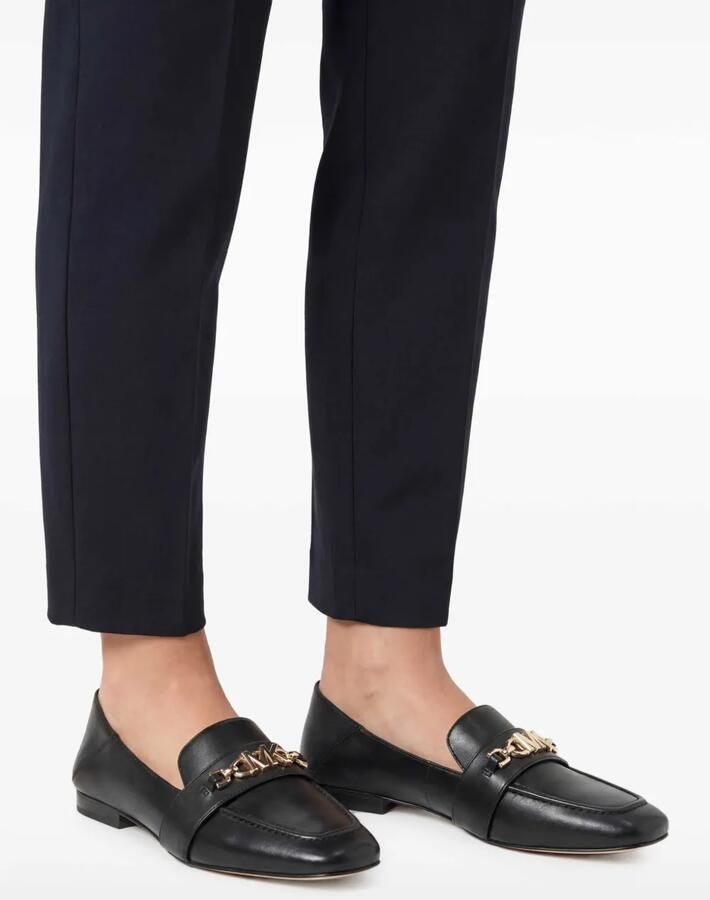 Michael Kors 80 mm leren loafers met logoplakkaat Zwart - Foto 2