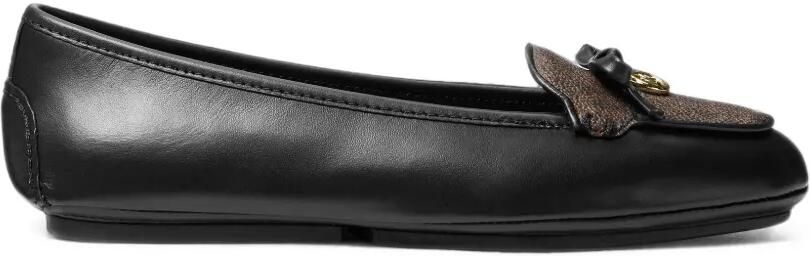 Michael Kors Leren mocassins met exclusief Wendy-logo Zwart