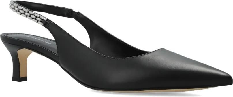 Michael Kors Leren pumps met kettingdetail en puntige neus Zwart - Foto 4