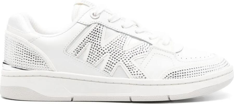 Michael Kors Leren sneakers verfraaid met stras Wit