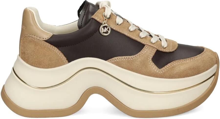 Michael Kors Leren suède sneakers met plateauzool 293 HUSK MULTI