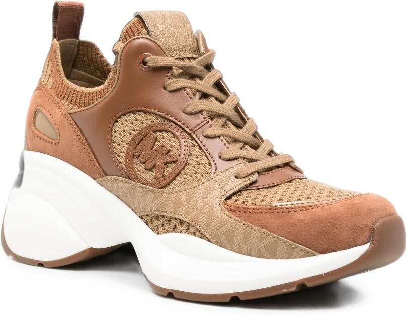 Michael Kors Chunky sneakers met logopatch Bruin - Foto 2
