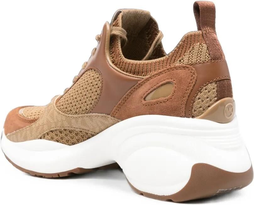 Michael Kors Chunky sneakers met logopatch Bruin - Foto 3