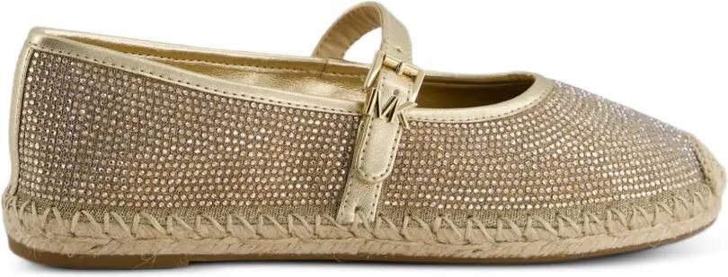 Michael Kors Lynn verfraaide mesh ballerina's met ketting en glitters Goud - Foto 4