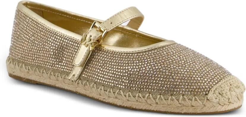 Michael Kors Lynn verfraaide mesh ballerina's met ketting en glitters Goud - Foto 2