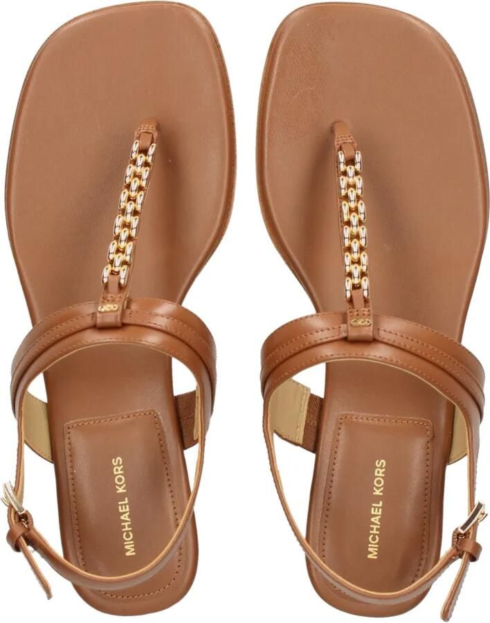 Michael Kors Marcia sandalen met kettingbandje Bruin
