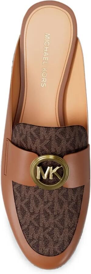 Michael Kors Mckenzie leren muiltjes met logoplakkaat Bruin - Foto 5