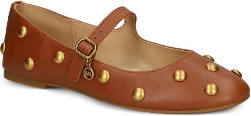 Michael Kors Nellie Flex leren ballerina's verfraaid met studs Bruin - Foto 7