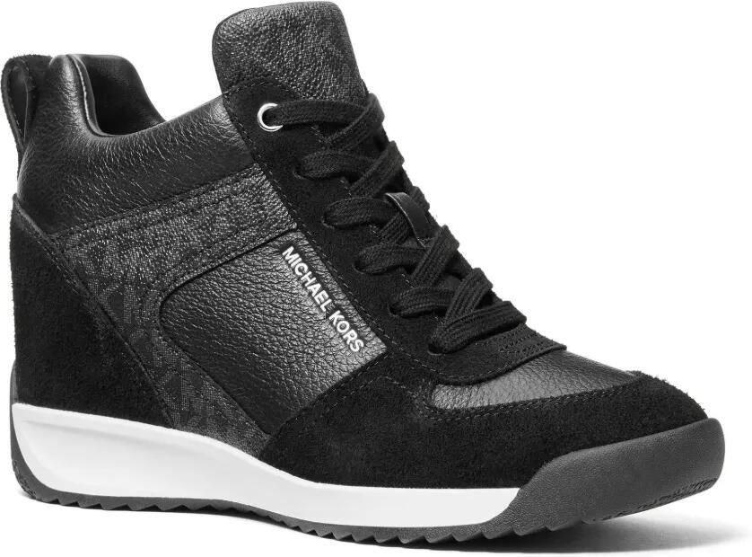 Michael Kors Nikko S2 sneakers met sleehak en logo-print Zwart - Foto 3