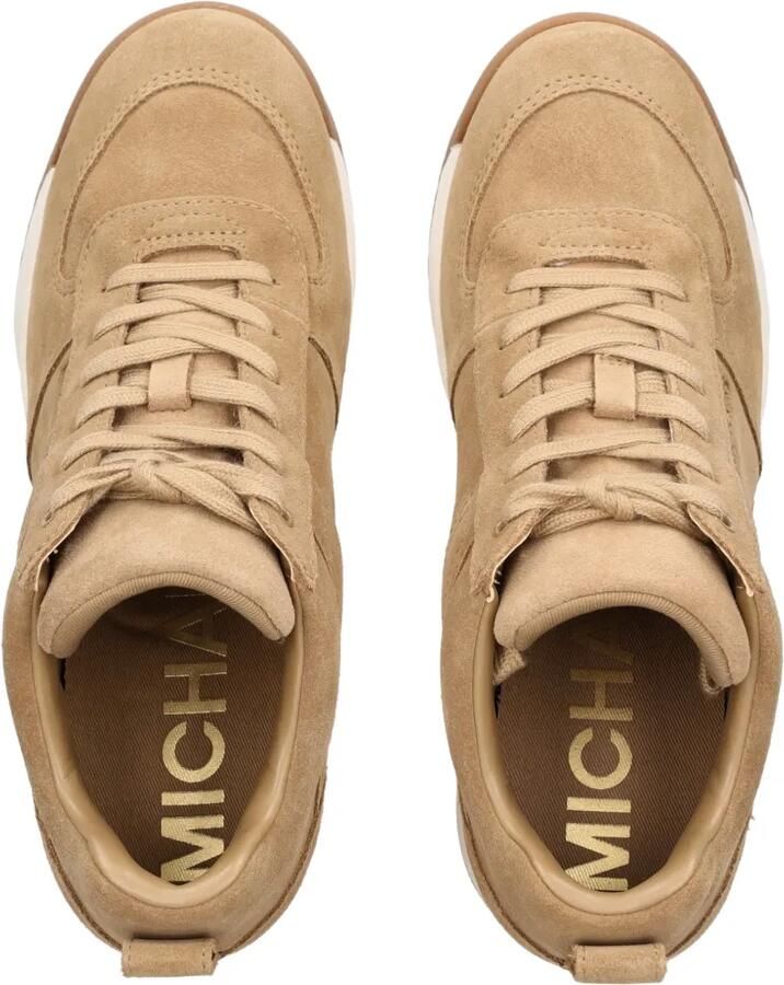 Michael Kors Nikko S2 suède sneakers met sleehak Beige - Foto 2