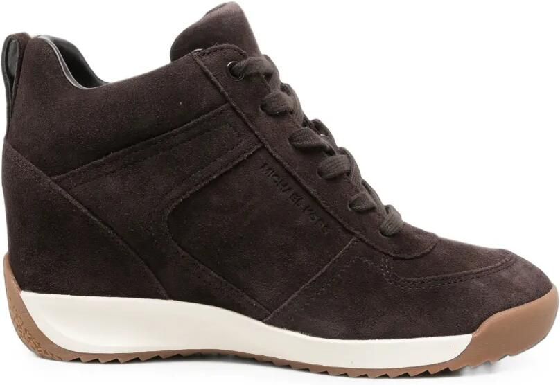 Michael Kors Nikko S2 sneakers met sleehak Bruin