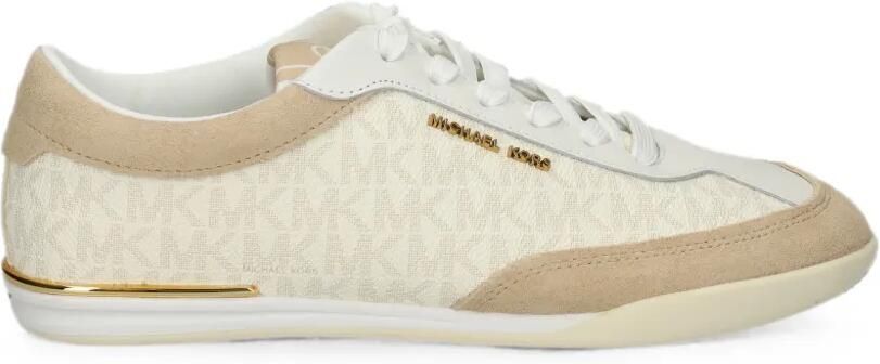 Michael Kors Nolan sneakers met monogram-print en vlakken Beige