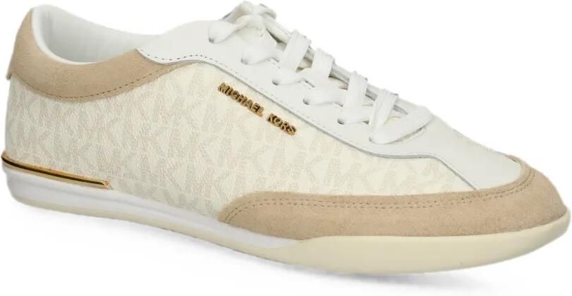 Michael Kors Nolan sneakers met monogram-print en vlakken Beige - Foto 3
