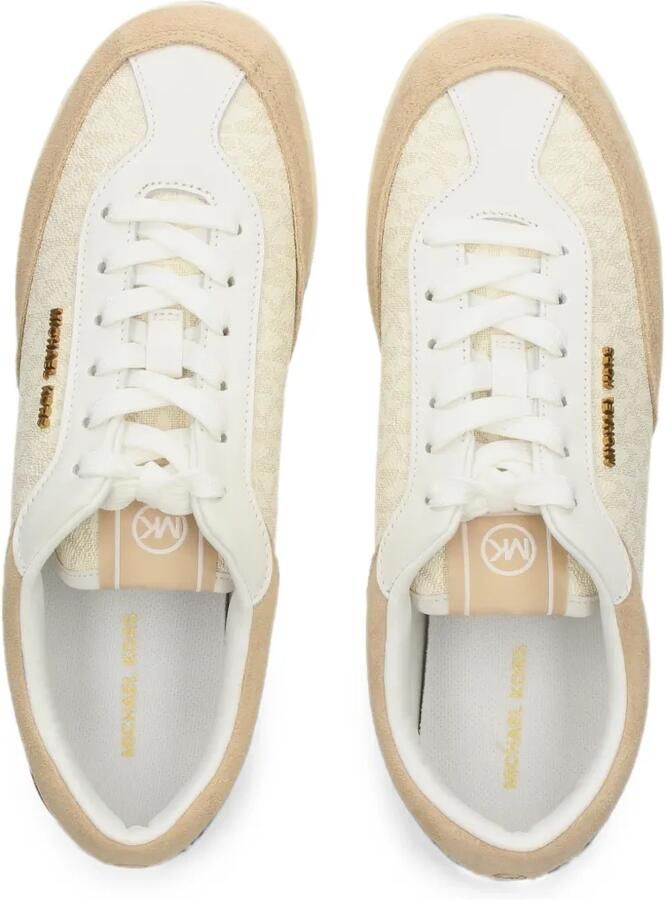 Michael Kors Nolan sneakers met monogram-print en vlakken Beige - Foto 2