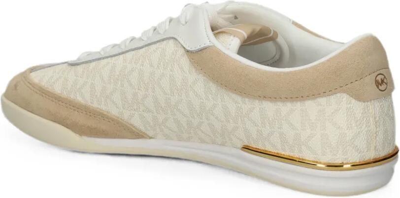 Michael Kors Nolan sneakers met monogram-print en vlakken Beige - Foto 4