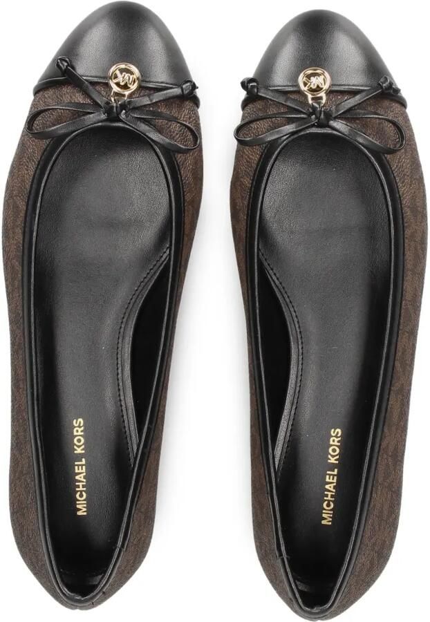 Michael Kors Piper Flex ballerina's met strikdetail en logoprint Bruin - Foto 2
