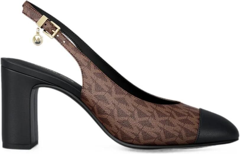 Michael Kors Piper Flex pumps met logoprint Bruin