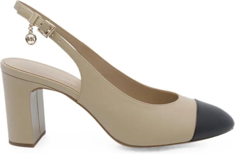Michael Kors Piper Flex slingback pumps met bewerkte neus Beige