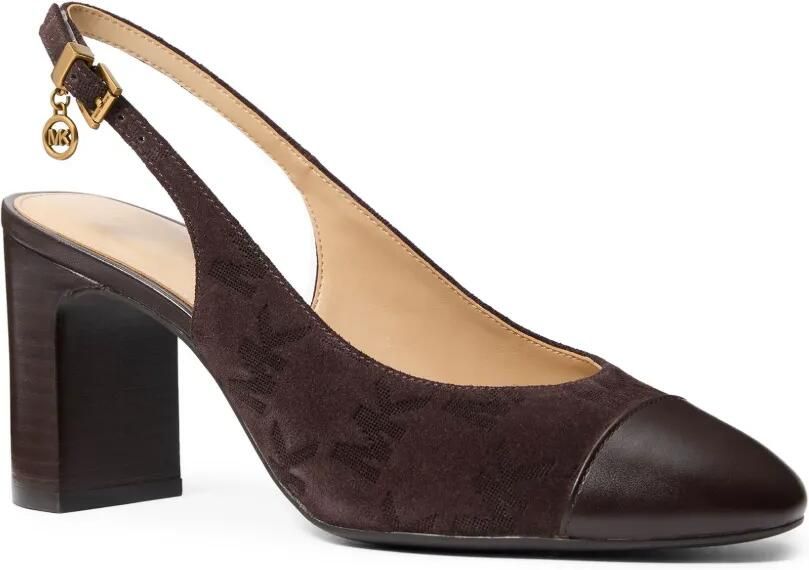 Michael Kors Piper Flex suède slingback pumps Bruin - Foto 3