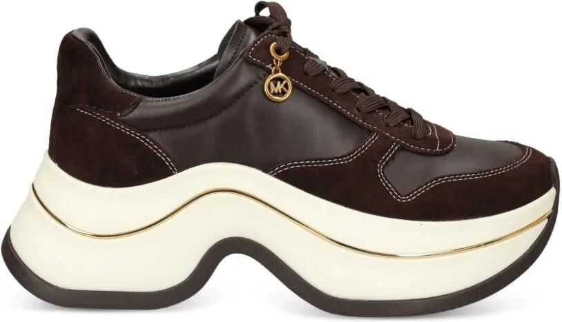 Michael Kors Sneakers met plateauzool en vlakken Bruin - Foto 4