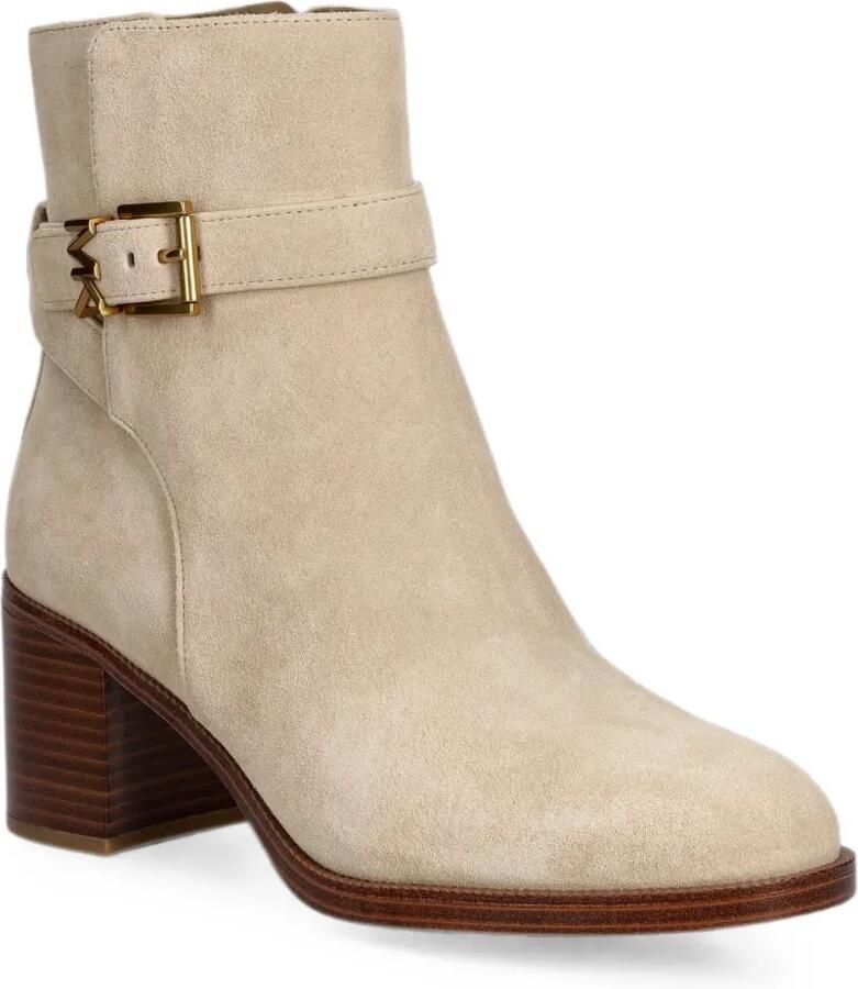 Michael Kors Rachel suède enkellaarzen met gespbandje Beige - Foto 2