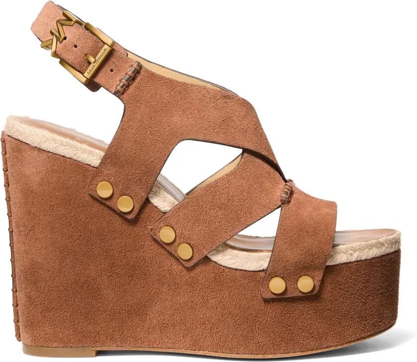 Michael Kors Raven espadrilles met studs Bruin