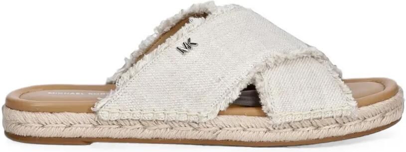 Michael Kors Sandalen met gekruiste bandjes en franje Beige