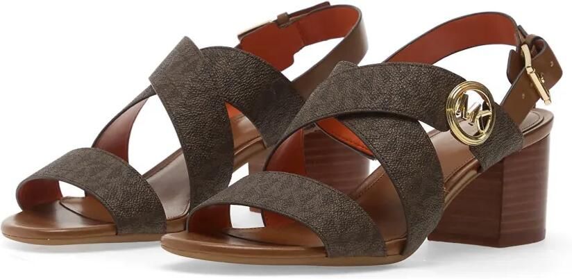 Michael Kors Sandalen met gekruiste bandjes en logoplakkaat Bruin - Foto 3