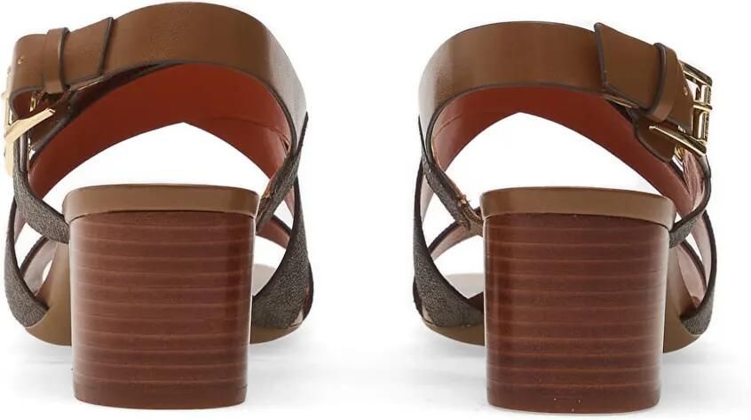 Michael Kors Sandalen met gekruiste bandjes en logoplakkaat Bruin - Foto 2