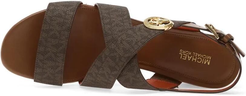 Michael Kors Sandalen met gekruiste bandjes en logoplakkaat Bruin - Foto 5