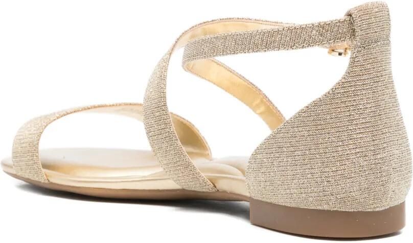 Michael Kors Sandalen met gekruiste bandjes Goud - Foto 3