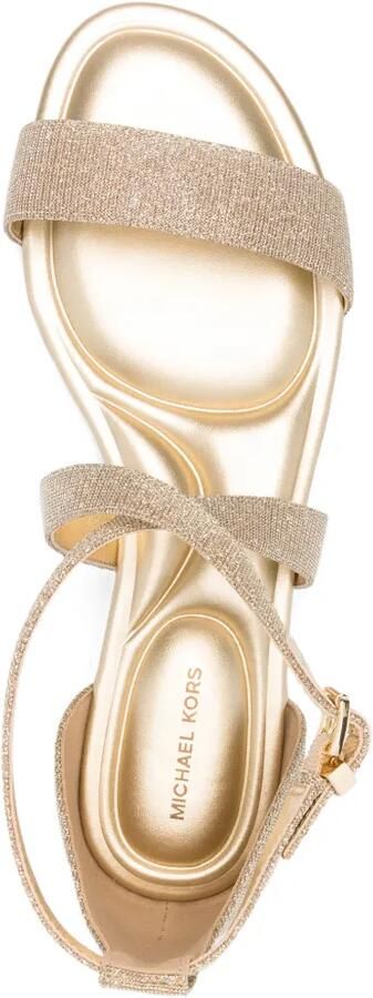 Michael Kors Sandalen met gekruiste bandjes Goud - Foto 4