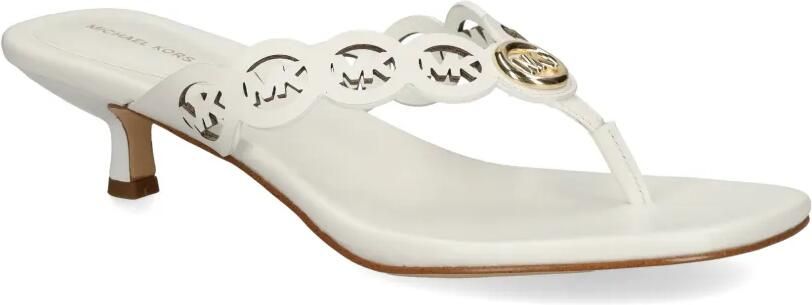 Michael Kors Sandalen met kitten-hak en uitgesneden logo Wit - Foto 3