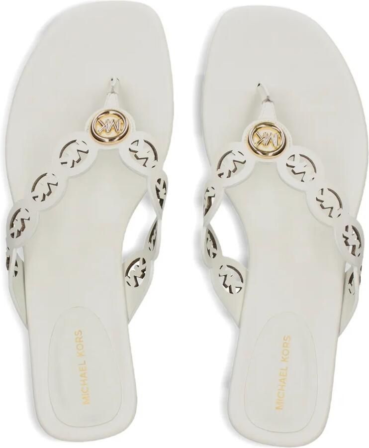 Michael Kors Sandalen met kitten-hak en uitgesneden logo Wit - Foto 2