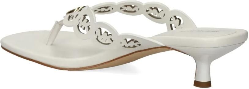 Michael Kors Sandalen met kitten-hak en uitgesneden logo Wit - Foto 4