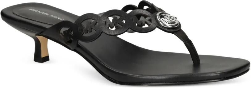 Michael Kors Sandalen met kitten-hak en uitgesneden logo Zwart - Foto 4