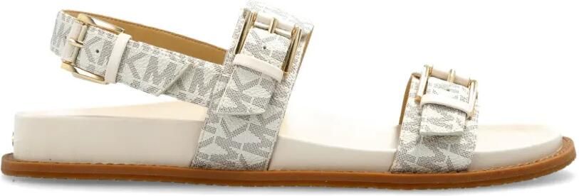 Michael Kors Sandalen met logo-monogram en gespbandje Beige