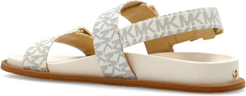 Michael Kors Sandalen met logo-monogram en gespbandje Beige - Foto 5