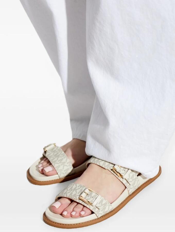 Michael Kors Sandalen met logo-monogram en gespbandje Beige - Foto 2