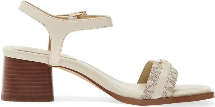 Michael Kors Sandalen met monogram-print en gespsluiting Beige