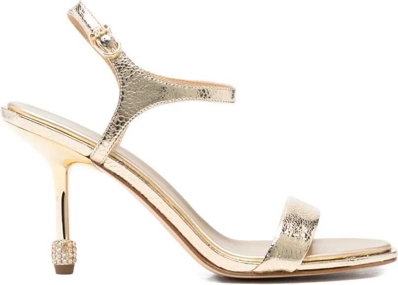 Michael Kors Sandalen verfraaid met kristallen en slangen-effect Goud